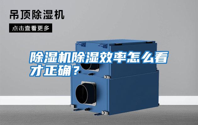 除濕機除濕效率怎么看才正確？