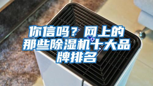你信嗎？網上的那些除濕機十大品牌排名