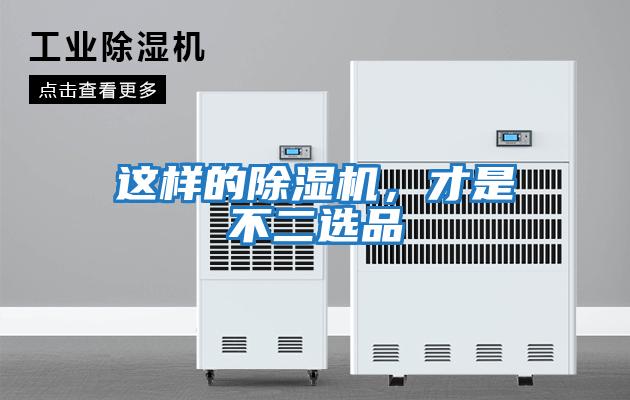 這樣的除濕機，才是不二選品