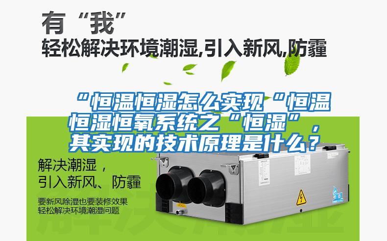 “恒溫恒濕怎么實現“恒溫恒濕恒氧系統之“恒濕”，其實現的技術原理是什么？