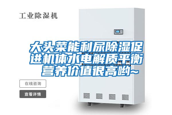 大頭菜能利尿除濕促進機體水電解質平衡 營養價值很高喲~