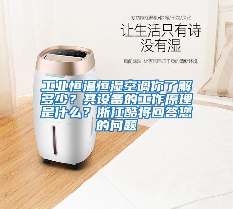 工業恒溫恒濕空調你了解多少？其設備的工作原理是什么？浙江酷將回答您的問題