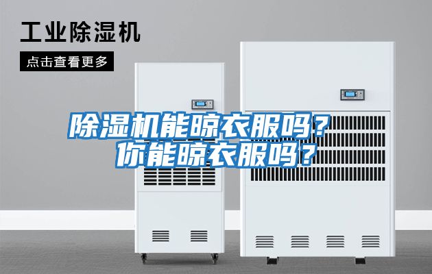 除濕機能晾衣服嗎？ 你能晾衣服嗎？